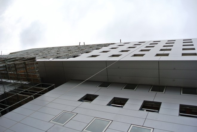 South Panels Looking Up Godfrey Hotel Chicago