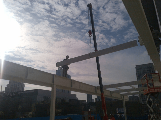 We are continuing to build our unique retractable roof for I|O Urban Roofscape.