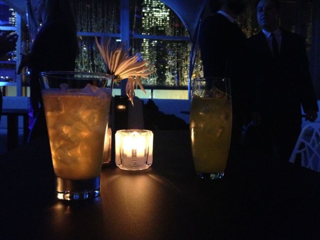 Guests enjoyed cocktails like the G & T Proper (left) and the Chef's Mojito (right).