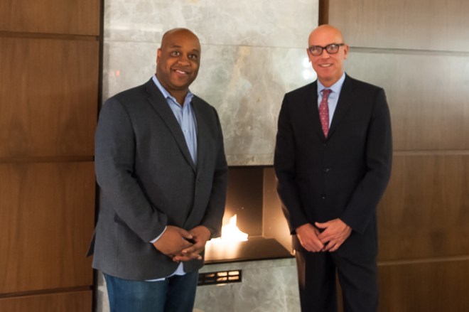 Pictured: Jermaine Anderson, Hotel Manager  and  George Jordan, SVP, Oxford Hotels and Resorts  