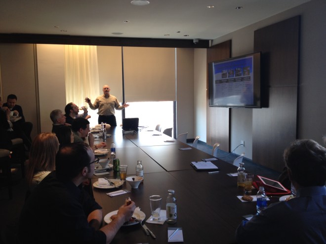 Libart Project Manager Jeff Manger taught architects about retractable roof systems.